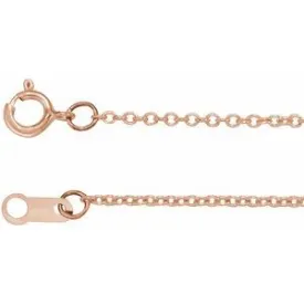 14K Rose Gold-Filled 1 mm Cable 16" Chain