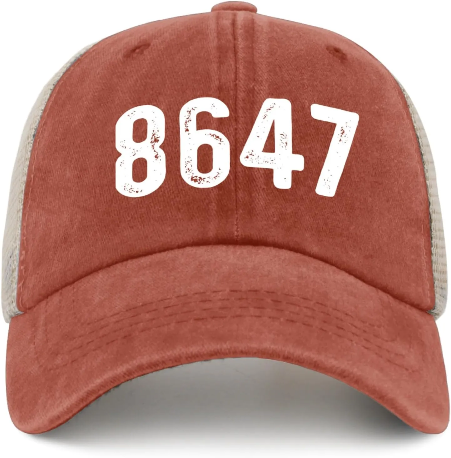 8647 Hat Trucker Hat Men Vintage Mesh Baseball Cap for Summer