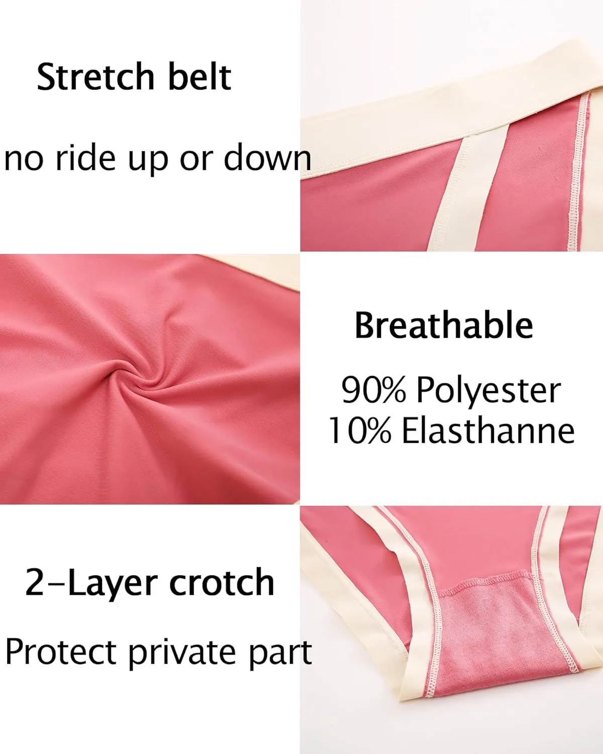 ALL OF ME String Bikini Underwear for Women High Cut Breathable Hipster Cheeky Sexy Panties Pack S-XL