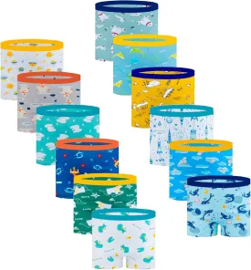 Boys Boxer Shorts Boy Underwear Cotton,1-13 Years,12 Pack
