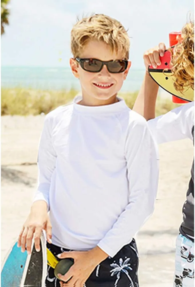Boys' Long Sleeve Rashguard Swim Shirt Kids Toddler Swimwear Surf Tops UPF 50  Sun Protection