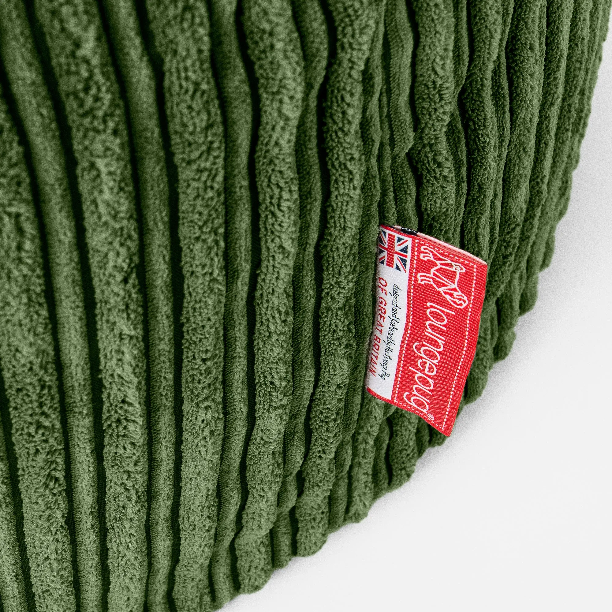 CloudSac Kids Memory Foam Giant Children's Bean Bag 2-12 yr - Cord Forest Green