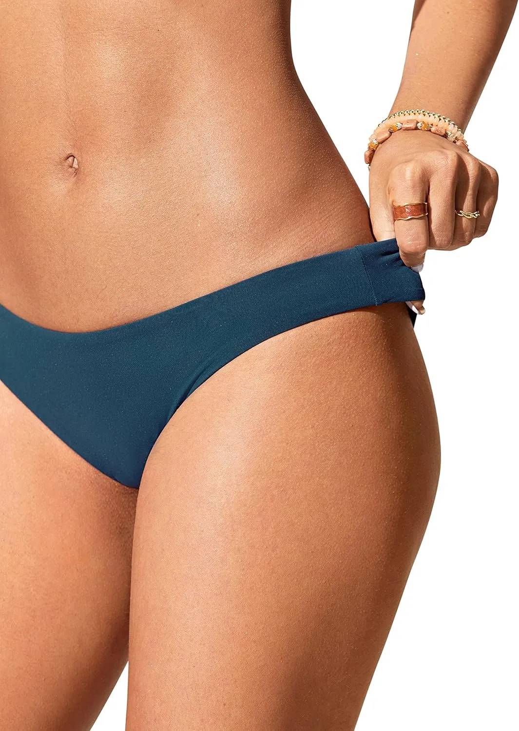 CRZ YOGA Womens Bikini Bottom Low Waisted Bathing Swimsuit Shorts Cheeky Swim Briefs