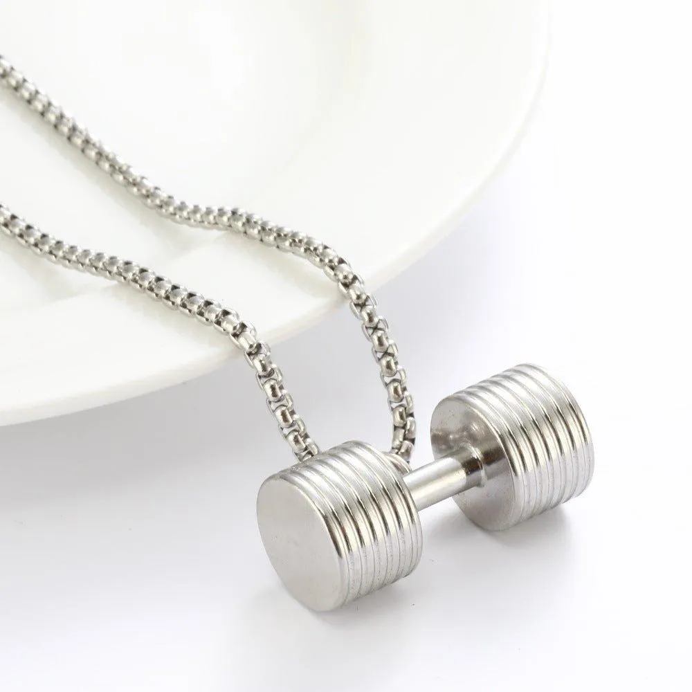 Dumbbell Pendant Necklace: Multi-Piece Key to Fitness