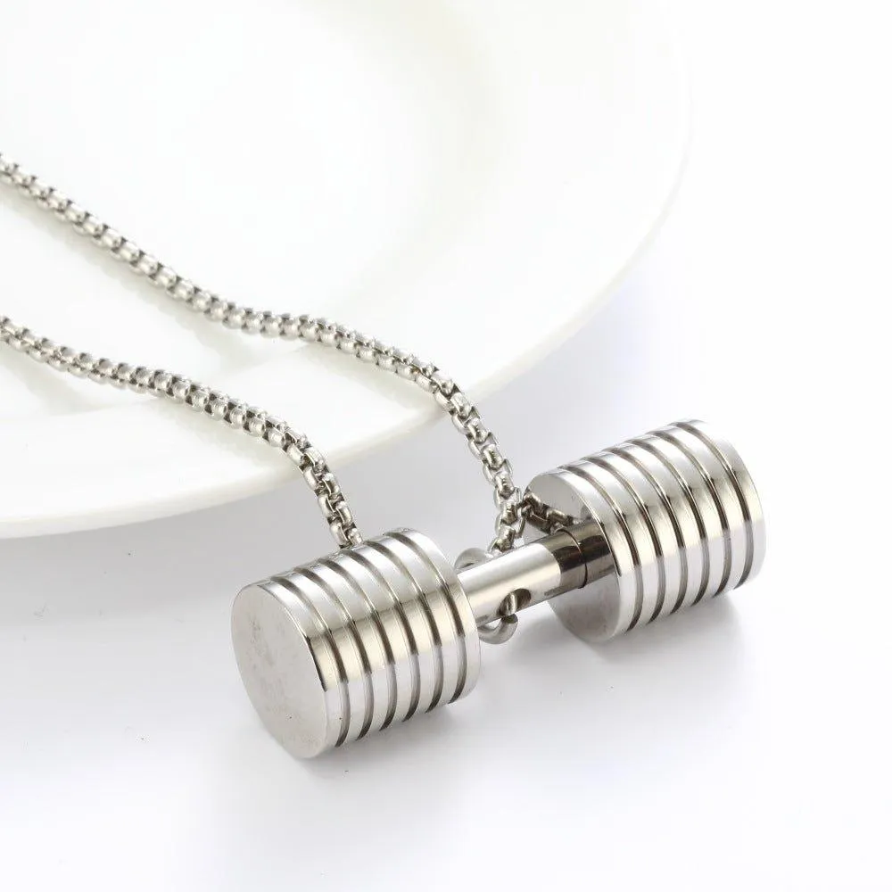 Dumbbell Pendant Necklace: Multi-Piece Key to Fitness