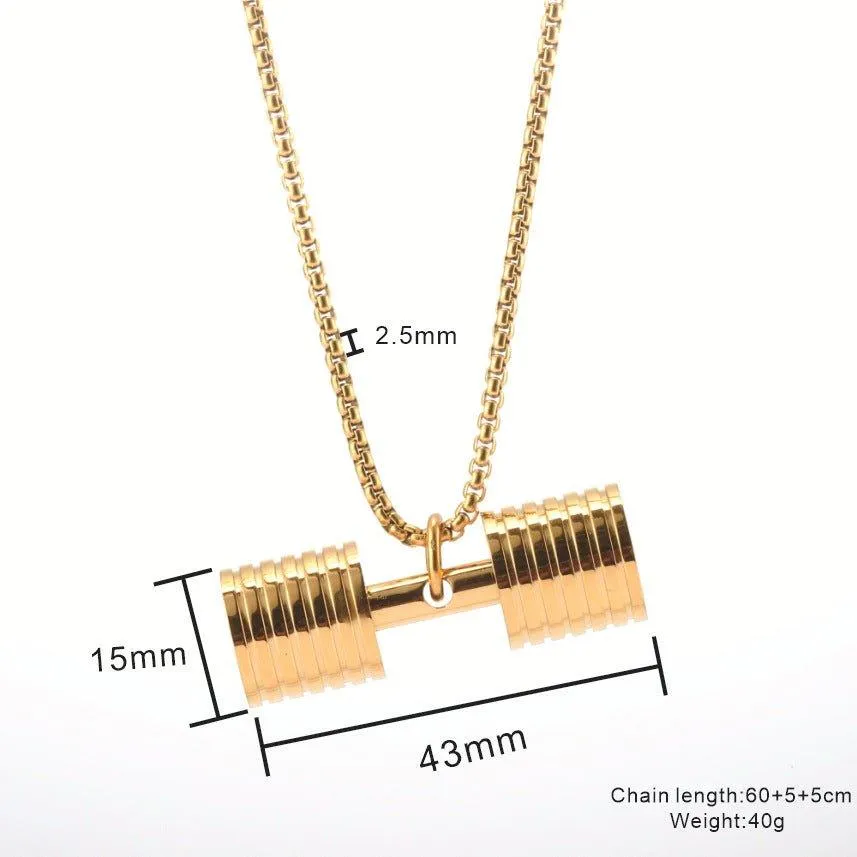 Dumbbell Pendant Necklace: Multi-Piece Key to Fitness
