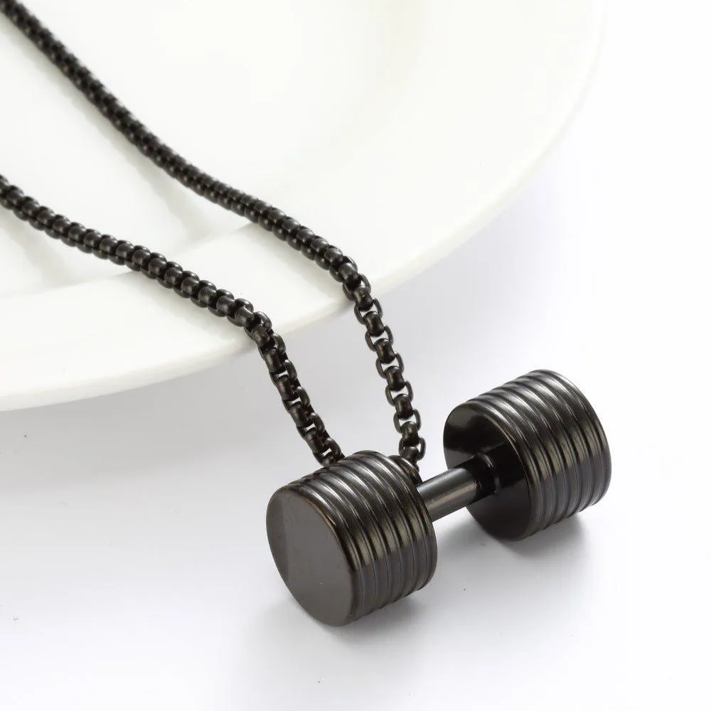 Dumbbell Pendant Necklace: Multi-Piece Key to Fitness