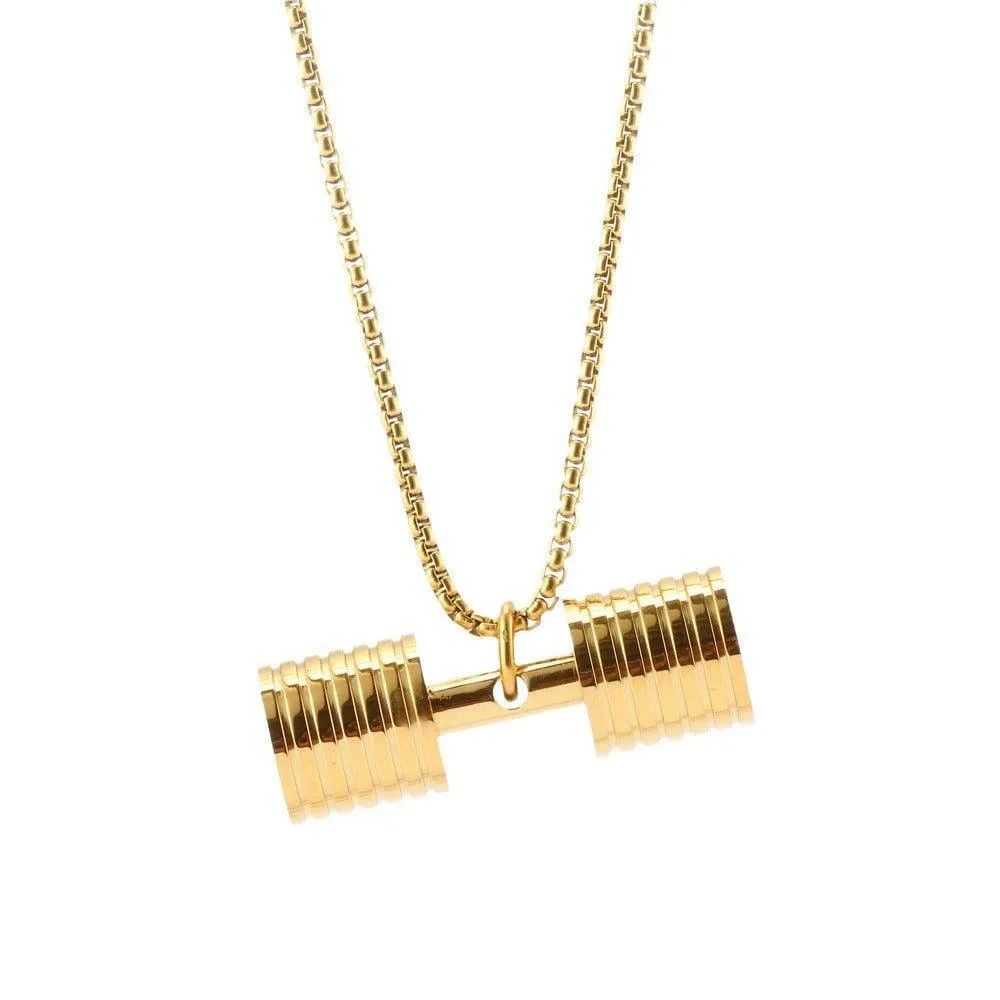 Dumbbell Pendant Necklace: Multi-Piece Key to Fitness