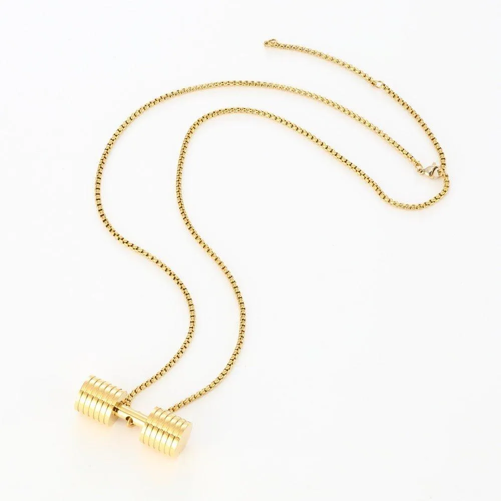 Dumbbell Pendant Necklace: Multi-Piece Key to Fitness