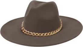 Fashionable Women's Fedoras Dress Womens Fedora Hats For Women And Men Wide Visor Hat Ladies Summer Sun Hats for Wonmen Coffee