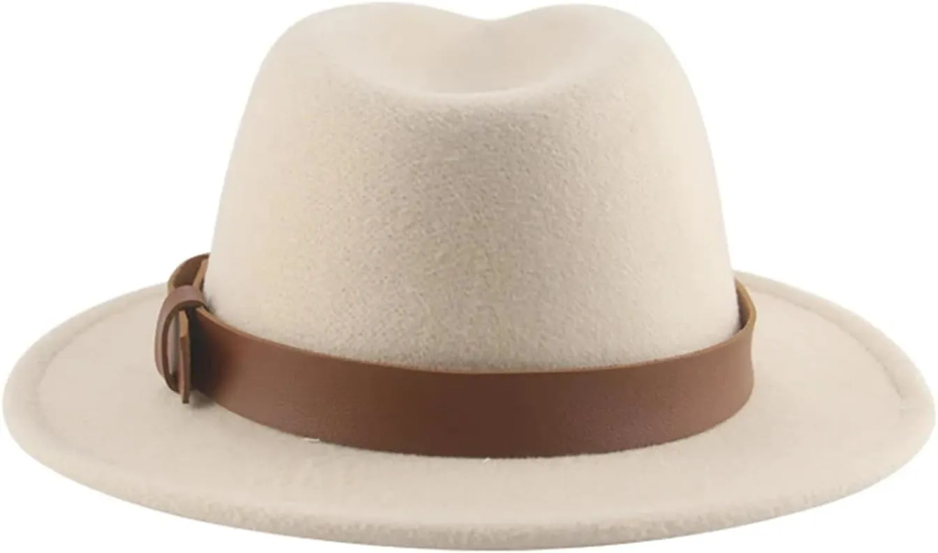 Fedoras Hats for Women Men British Top Hats Kids Child Solid Belt Casual Band Panama Khaki Hat