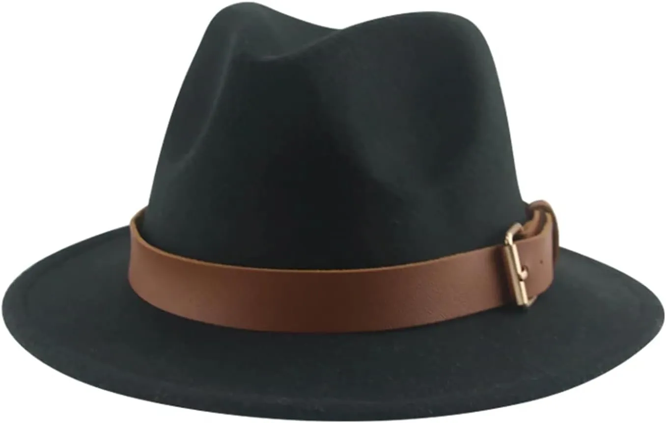 Fedoras Hats for Women Men British Top Hats Kids Child Solid Belt Casual Band Panama Khaki Hat