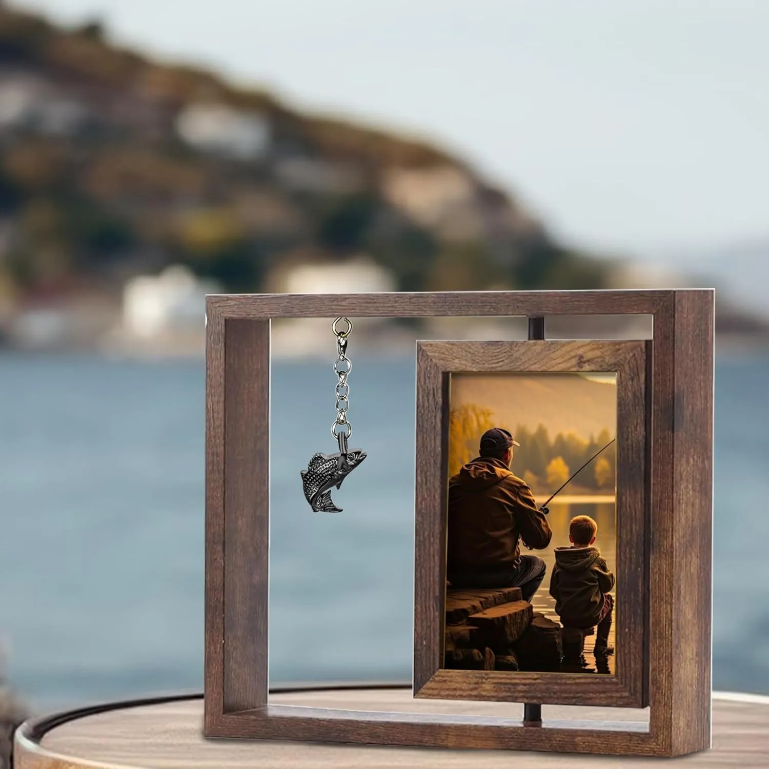 Fish Urn Necklace for Ashes for Men In Loving Memory of Fisherman Grandpa Dad Brother Fishing Memorial Jewelry Ashes Holder Fish Pendant Loss of Loved One Sympathy Gift