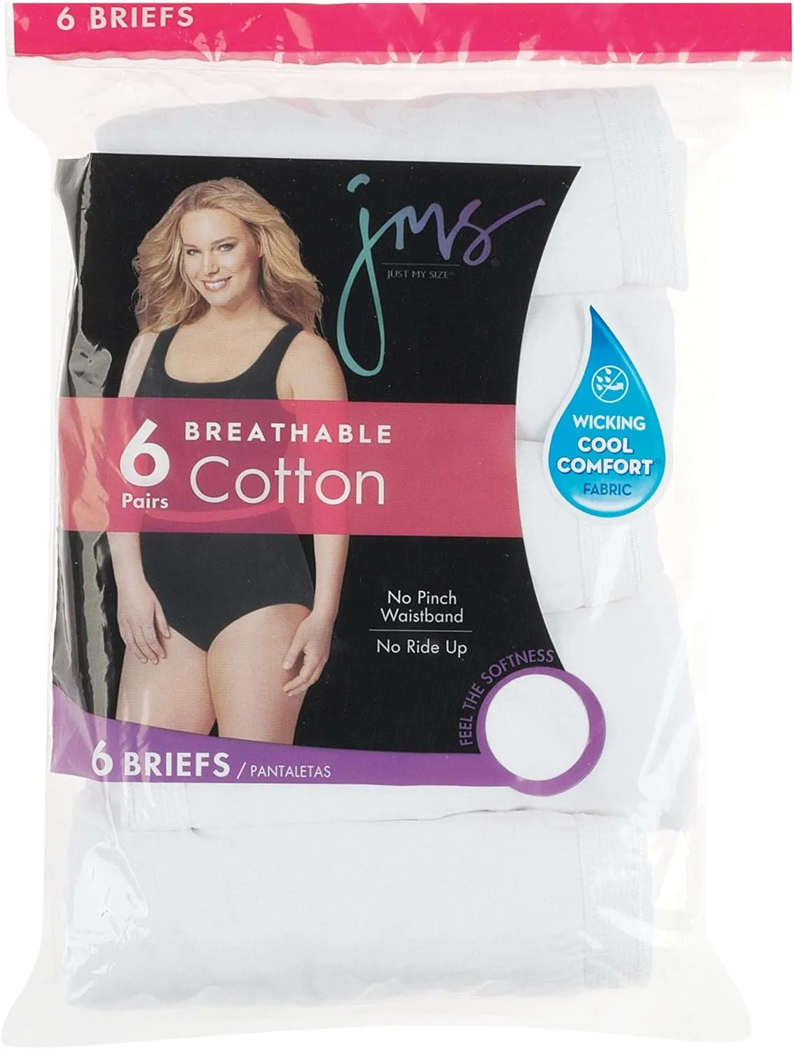 Hanes Women's Cool Comfort Cotton Brief 6-Pack