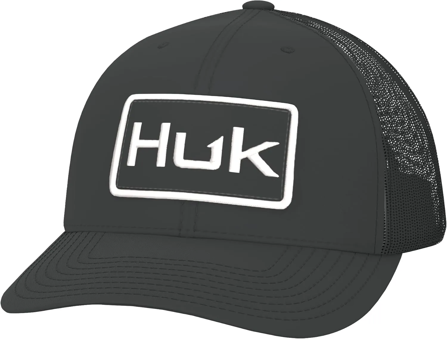 HUK Youth Trucker, Anti-Glare Snapback Fishing Hat for Kids