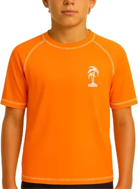 iXtreme Boys Rash Guard - UPF50  Short Sleeve Swim Shirts for Boys - Quick Dry Swimwear for Infant Toddler & Big Boy (12M-18)
