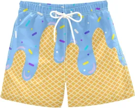 Little Boys Swim Trunks Beach Board Shorts Quick Dry Swimsuit Bathing Suits with Mesh Lining