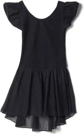 MdnMd Ballet Leotards for Girls Toddler Dance Ballet Leotard with Skirt Ballerina Dresses Tutu Outfits Flutter Sleeve