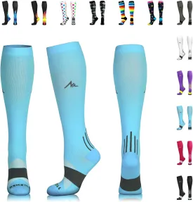 NEWZILL Medical Compression Socks for Women & Men Circulation 20-30 mmHg, Best for Running Athletic Hiking Travel Flight Nurses