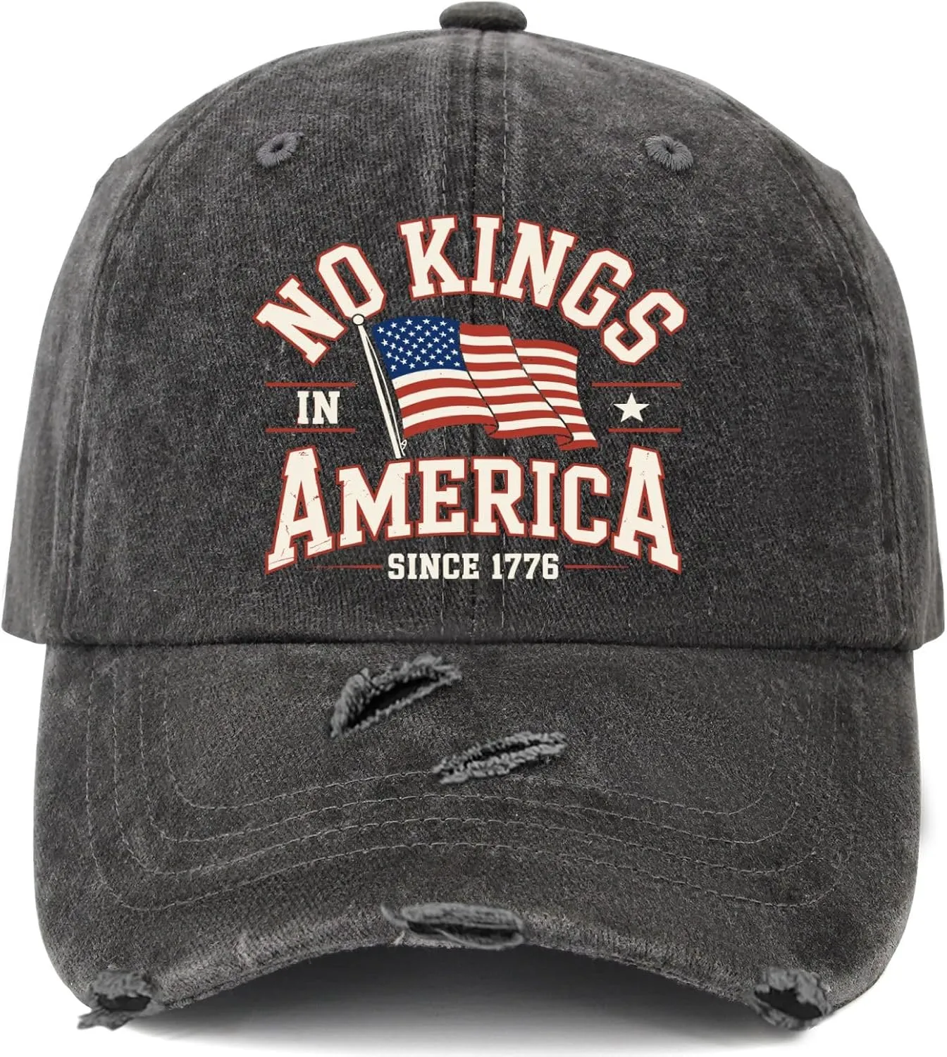 No King in America Hats for Womens Soft Washed Distressed Baseball Cap Next Day Delivery