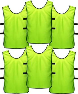 Pinnies Scrimmage Vests for Kids, Youth and Adults (6-Pack) - Soccer Pennies