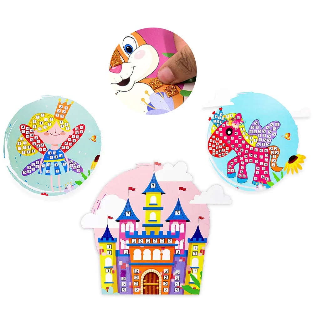 Scoobies Glitter Mosaic Art Sets - Pink