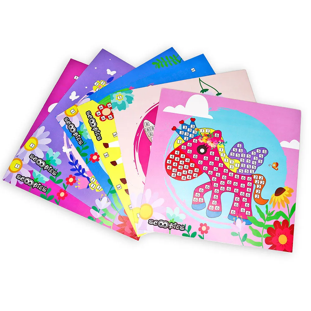 Scoobies Glitter Mosaic Art Sets - Pink