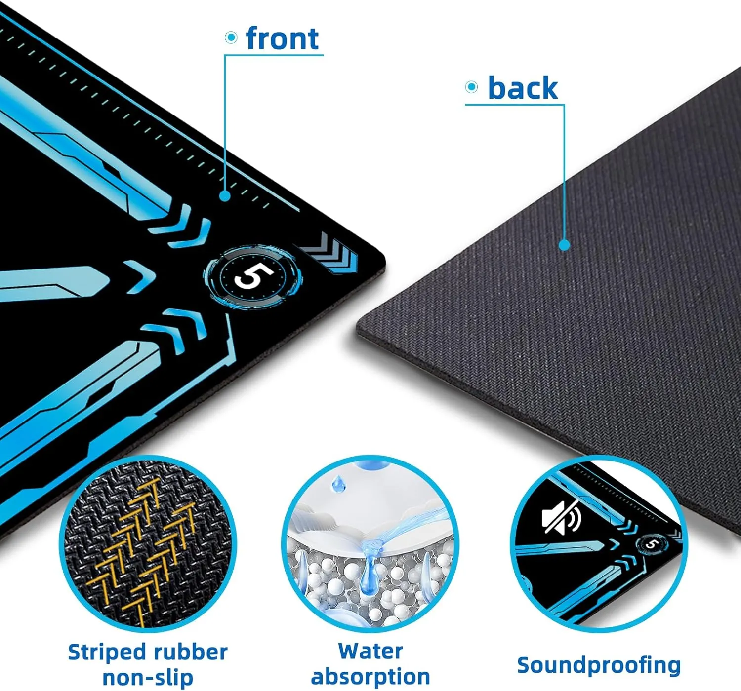 Soccer Training Equipment,Soccer Training Mat Improve Strength,Agility and Coordination,Anti-Slip Silent Absorption Soccer Footwork Training Mat