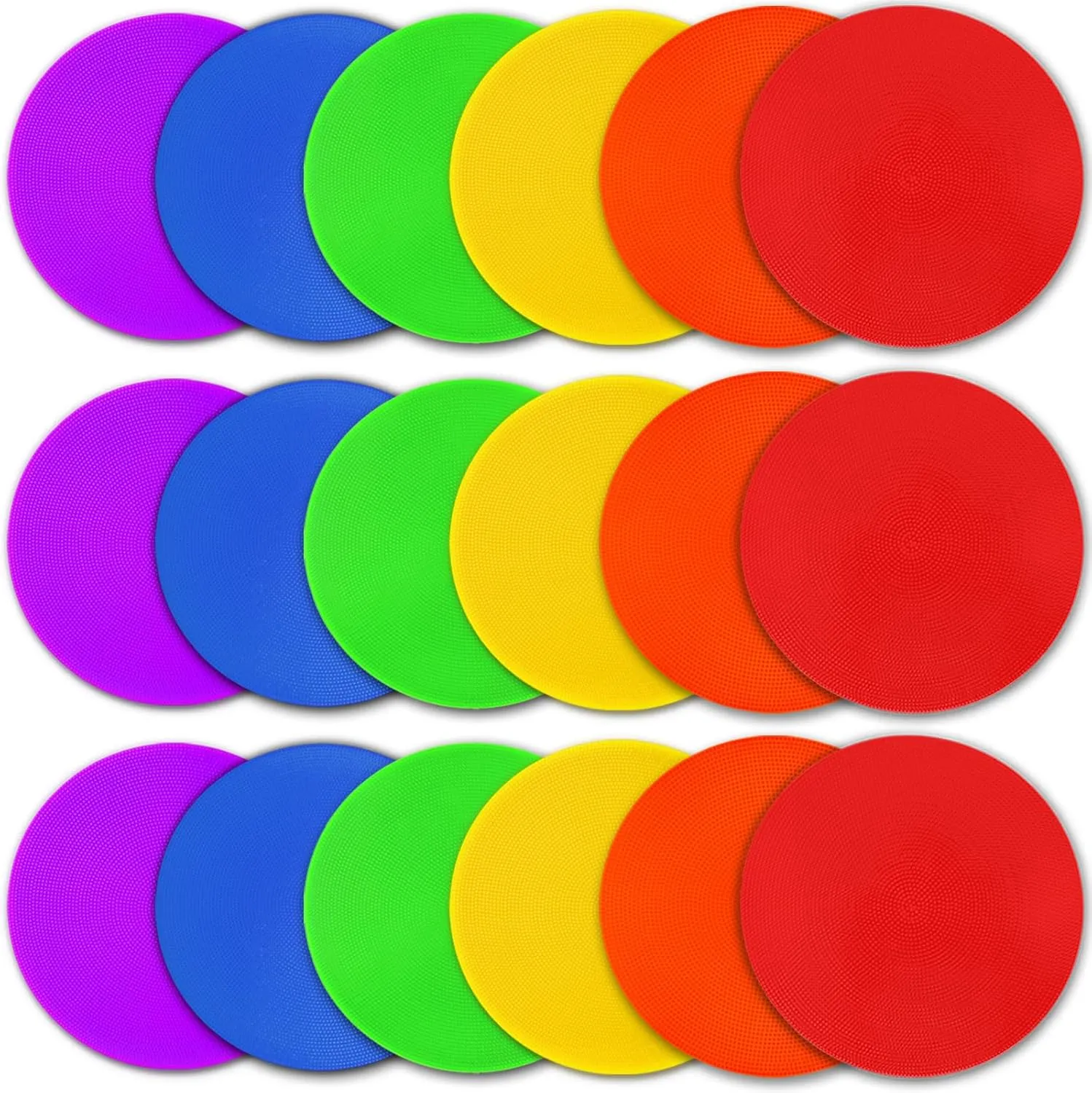 spot Markers Non-Slip Rubber Agility Markers for Football, Basketball Training Markers, Dance Practice and Drills with Flat Cones Points 18Pack of 9 in