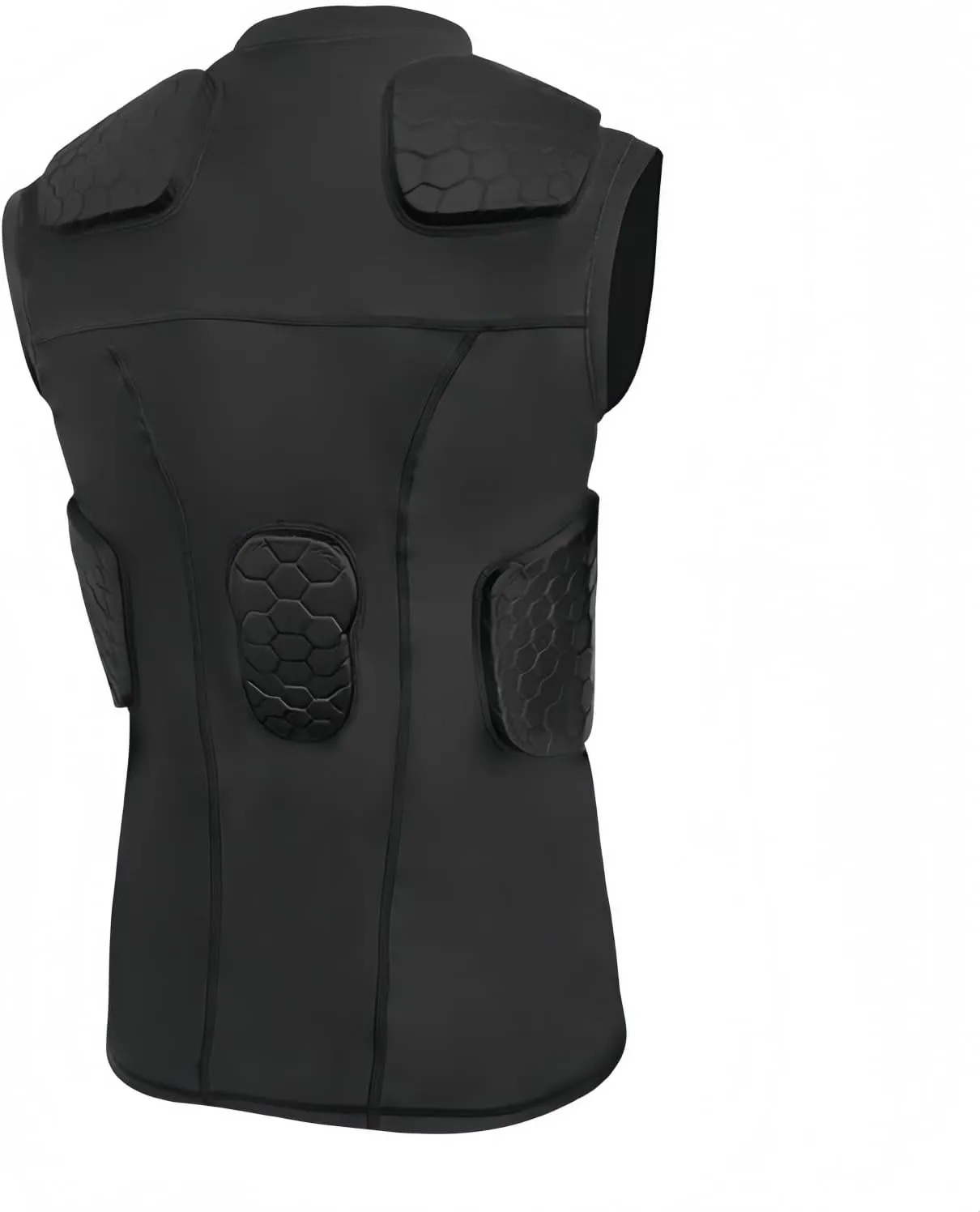 Topeter Mens Padded Compression Shirts with Chest, Rib, Shoulder & Back Protector