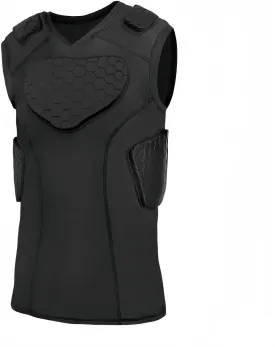 Topeter Mens Padded Compression Shirts with Chest, Rib, Shoulder & Back Protector