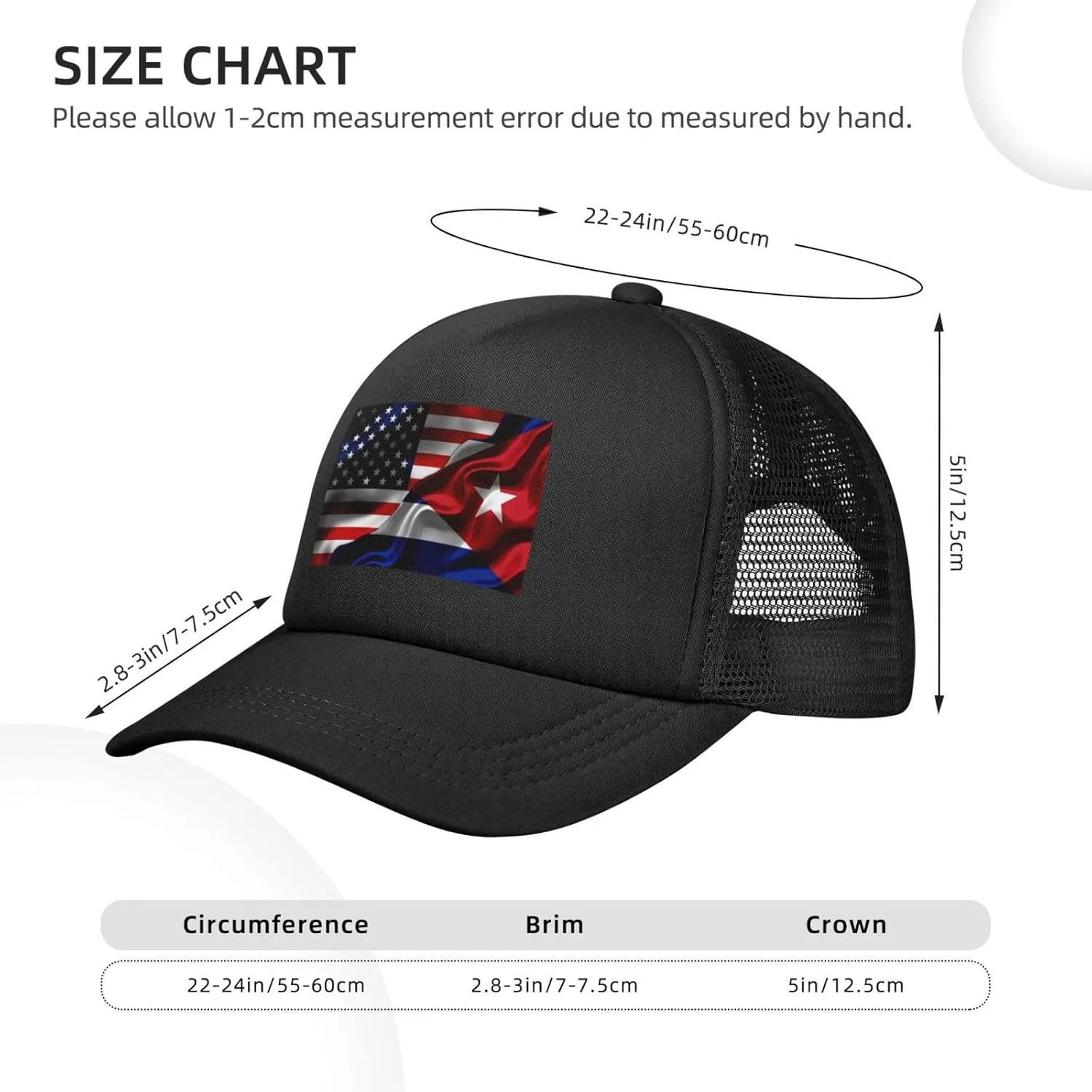 Trucker Hat for Men Women Mesh Baseball Cap Summer Golf Dad Hat Adjustable Outdoor Snapback Hat