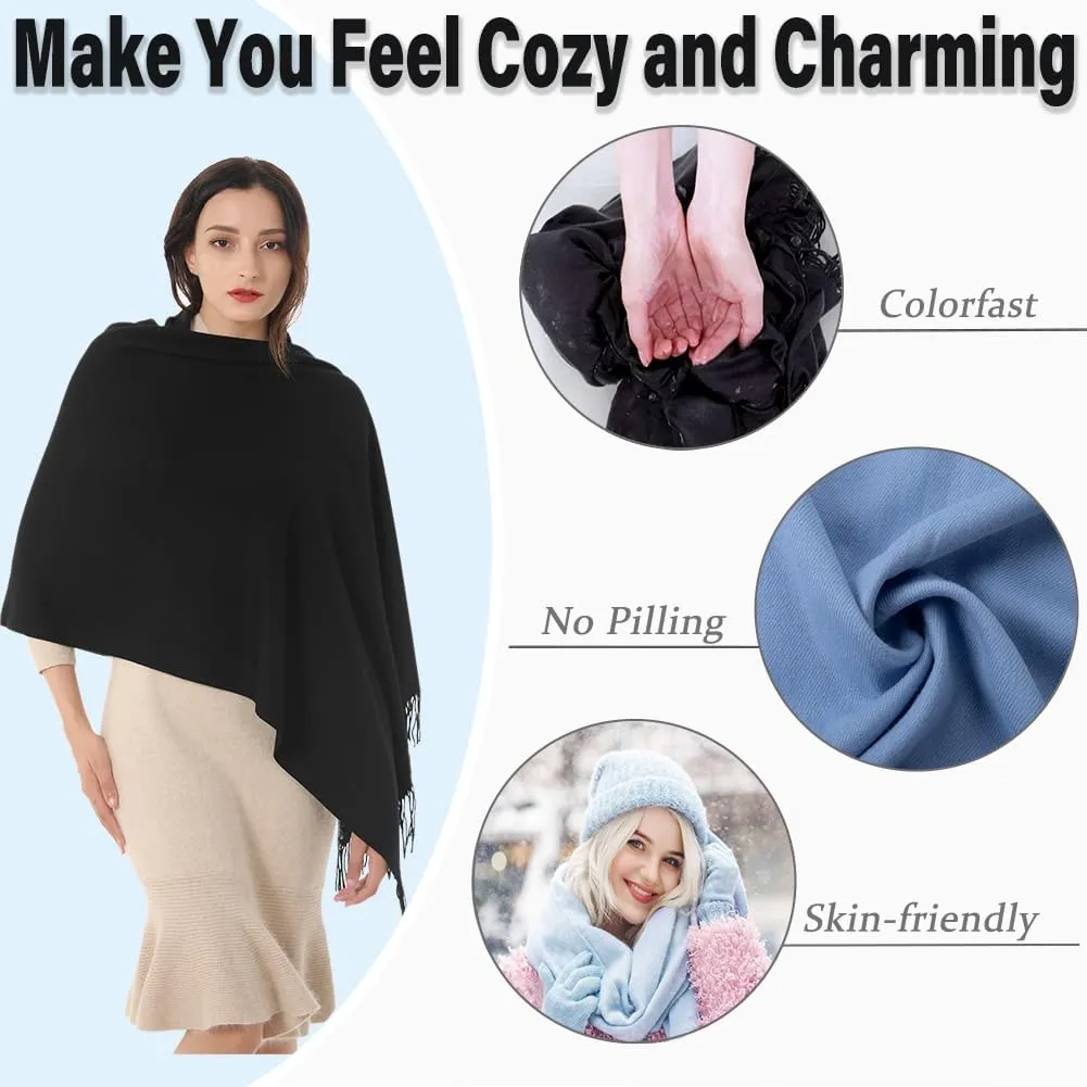 TwoYek Womens Scarf Pashmina Shawls and Wraps for Evening Dress Wedding Bridesmaid Gift