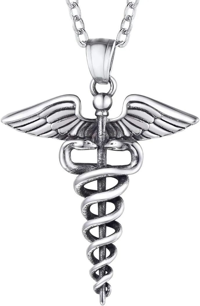 U7 Dentist/Nursing Jewelry Stainless Steel 18K Gold Plated Mini Cute Teeth Pendant Rolo Chain Dental Tooth Necklaces