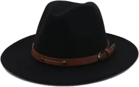 Women Wide Brim Fedora Hat Unisex Mens Womens Church Hats Panama Hats Felted Jazz Hats Rancher Hats