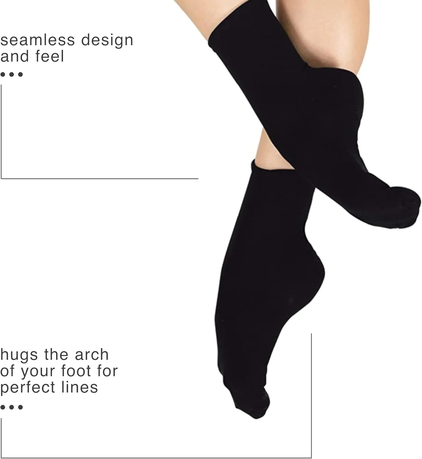 Womens Skin Tone Ankle Socks for Dancing