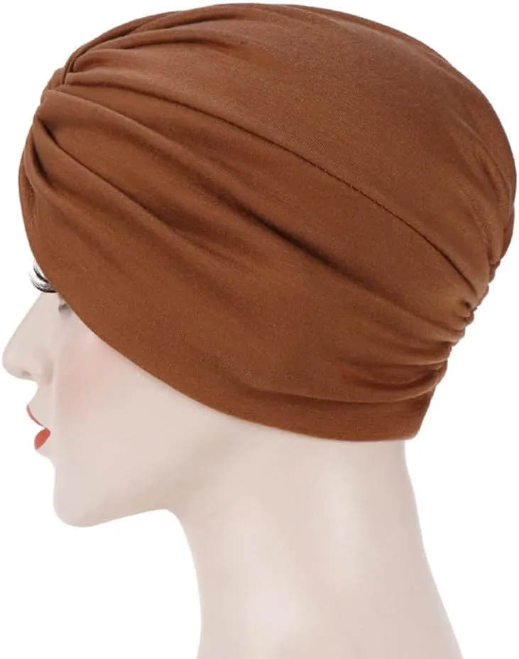 Womens Stretch Turbans Hat Headwraps Chemo Cap Cancer Head Cover Wraps